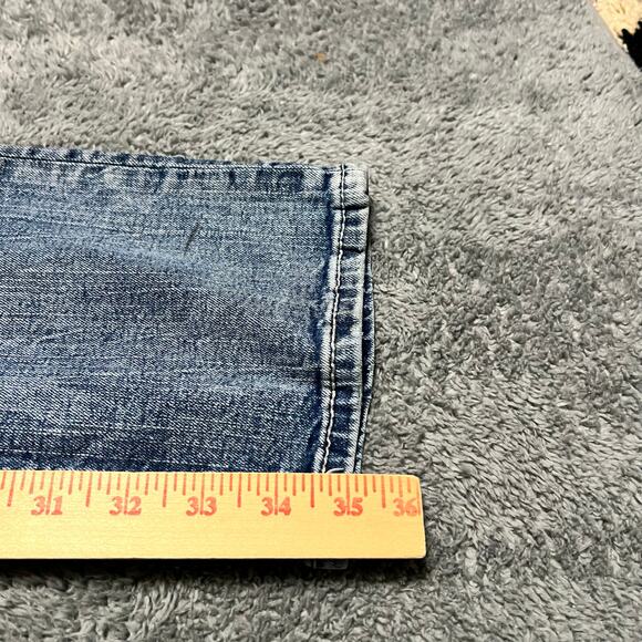 BKE Jeans Mens 30 (30x35) Jake Straight Thick Stitch Western Blue Denim Pant - Picture 10 of 11